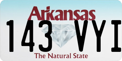 AR license plate 143VYI