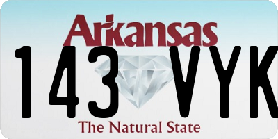 AR license plate 143VYK