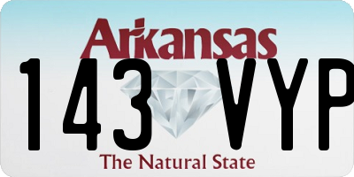 AR license plate 143VYP