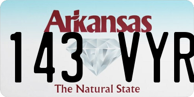AR license plate 143VYR