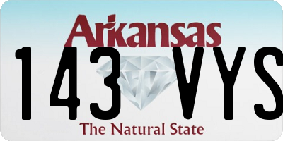 AR license plate 143VYS