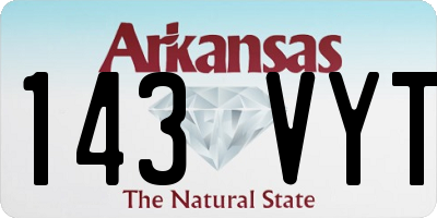 AR license plate 143VYT