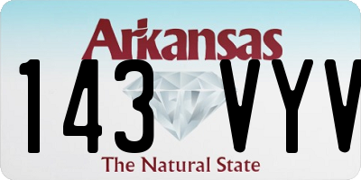 AR license plate 143VYV