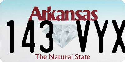 AR license plate 143VYX