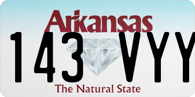 AR license plate 143VYY