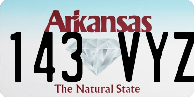 AR license plate 143VYZ