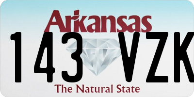 AR license plate 143VZK