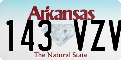 AR license plate 143VZV