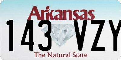 AR license plate 143VZY