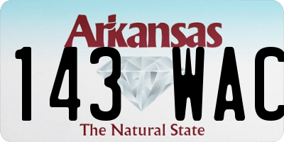AR license plate 143WAC