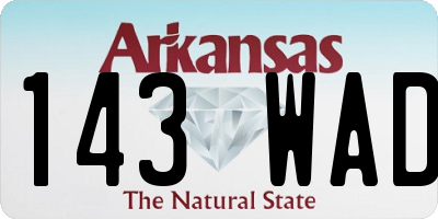 AR license plate 143WAD