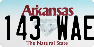 AR license plate 143WAE