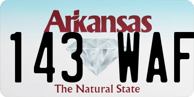 AR license plate 143WAF