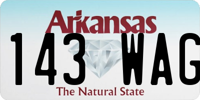 AR license plate 143WAG