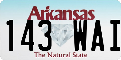 AR license plate 143WAI