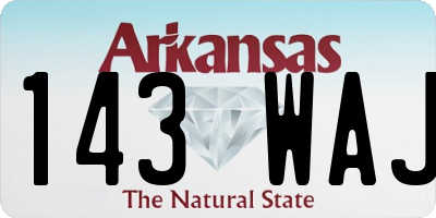 AR license plate 143WAJ