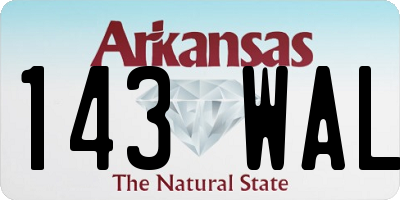 AR license plate 143WAL