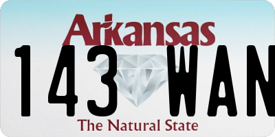 AR license plate 143WAN