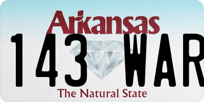 AR license plate 143WAR