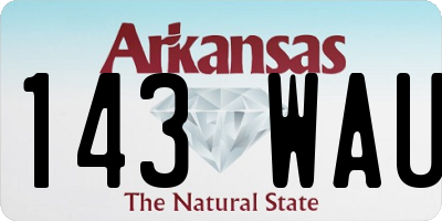AR license plate 143WAU