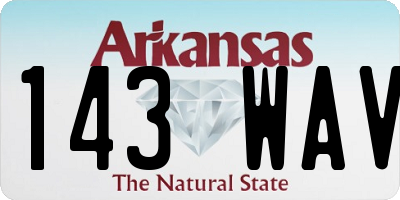 AR license plate 143WAV