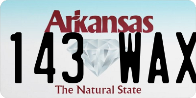 AR license plate 143WAX