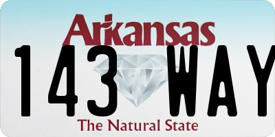 AR license plate 143WAY
