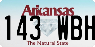 AR license plate 143WBH