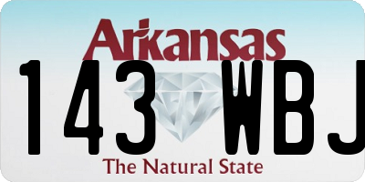 AR license plate 143WBJ