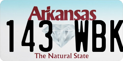 AR license plate 143WBK