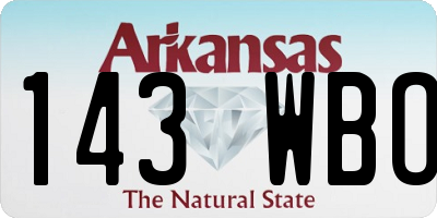 AR license plate 143WBO