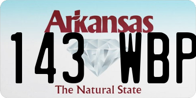 AR license plate 143WBP