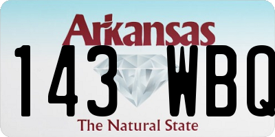 AR license plate 143WBQ
