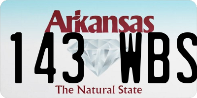 AR license plate 143WBS
