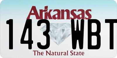 AR license plate 143WBT