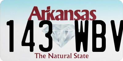 AR license plate 143WBV