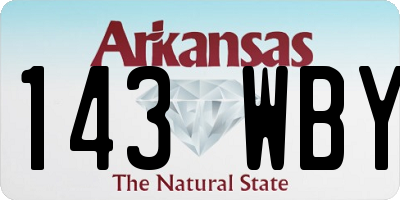 AR license plate 143WBY