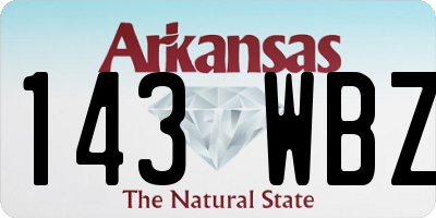 AR license plate 143WBZ