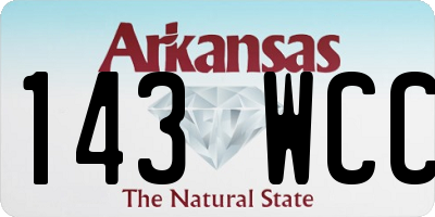 AR license plate 143WCC
