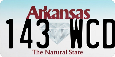 AR license plate 143WCD