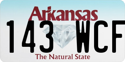 AR license plate 143WCF