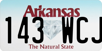 AR license plate 143WCJ