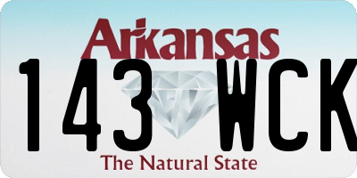AR license plate 143WCK