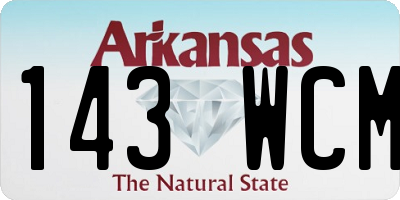 AR license plate 143WCM