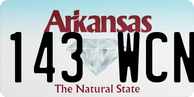 AR license plate 143WCN