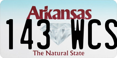 AR license plate 143WCS