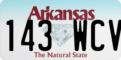 AR license plate 143WCV