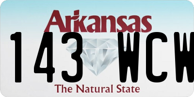 AR license plate 143WCW