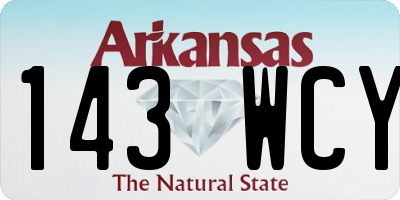 AR license plate 143WCY