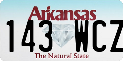 AR license plate 143WCZ